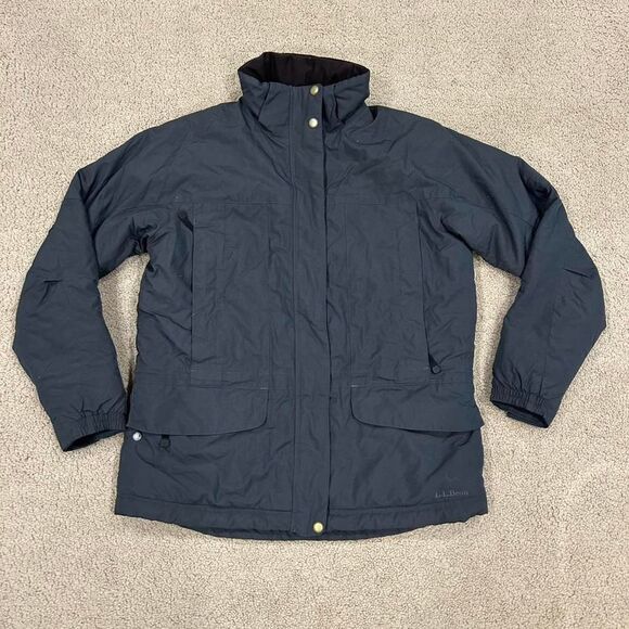 L.L. Bean Jackets & Blazers - LL Bean Primaloft Insulated Womens  Ski Full Zip Coat Jacket Dark‎ Gray Medium